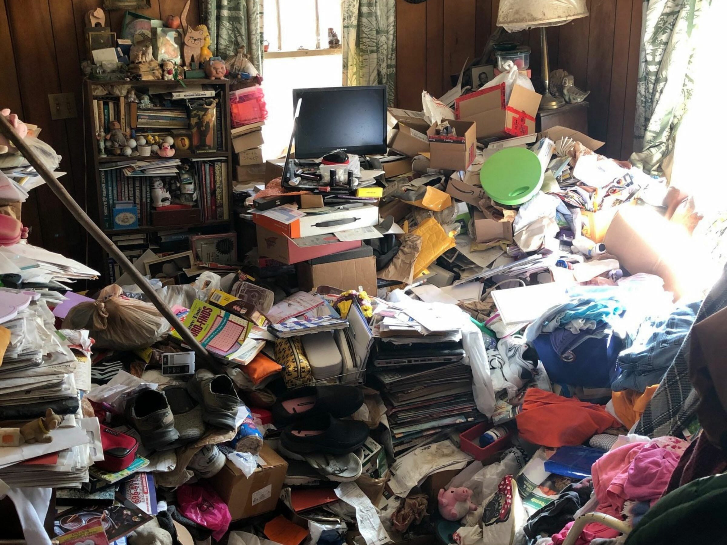 deeply cluttered hoarded house